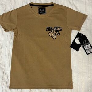 Dinosaur Graphic Kids Tan T-Shirt